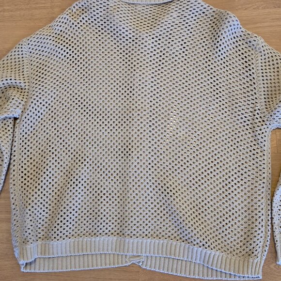 Beige Polo Knit Cardigan XL - Picture 3 of 7